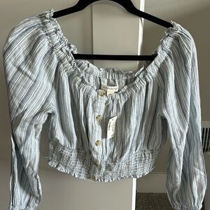 Aeropostale Off The Shoulder Crop Top - Size L - NEW WITH TAGS